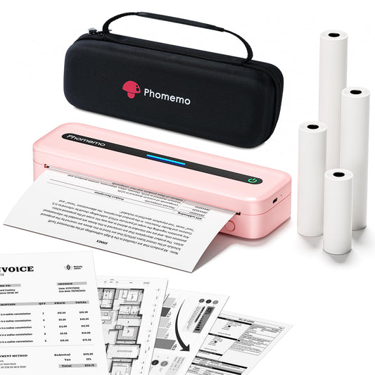 Phomemo Portable Printers Wireless for Travel,M832 Thermal Inkless Printer, Bluetooth Mobile Printer Support 8.5'' x 11'' US Letter,Compatible with Phone & Laptop for Home,Office,Travel,with 1 Case