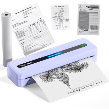 Phomemo Portable Printer Wireless for Travel, M832 Wireless Bluetooth Printer Support A4 & 8.5'' X 11'' US Letter, Inkless Thermal Printer Compatible with Phone & Laptop, for Business, Home, School
