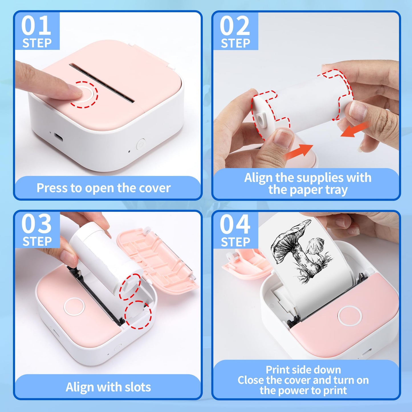 Phomemo Printer White Adhesive Thermal Sticker Paper, 50mm x 3.5m Compatible With Phomemo Q02/T02/M832/M02/M02 Pro/M02S/M04S Thermal Printer, Black on White, Keep for 2 Years, 3 Rolls