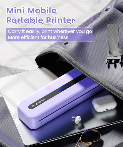 Phomemo Upgraded M832 Portable Printer Kit, Portable Printers Wireless for Travel, Inkless Thermal Printer Supports US Letter & A4 Size, for Home, Office, Travel