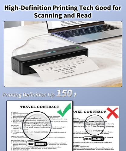 Phomemo Portable Printer,[Upgrade] M832 Inkless Printer,Bluetooth Portable Printers Wireless for Travel,8.5''x 11''Thermal Printer Support Multi Sizes for Home,Office,Car,Compatible with Phone &Laptop