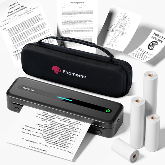 Phomemo Portable Printer,[Upgrade] M832 Inkless Printer,Bluetooth Portable Printers Wireless for Travel,8.5''x 11''Thermal Printer Support Multi Sizes for Home,Office,Car,Compatible with Phone &Laptop