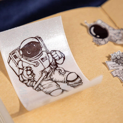 Phomemo Papier do Phomemo T02, M02, M02S, M02PRO, M03, M03AS, M04S, M04AS, bia?y/z?oty brokat przezroczysty/bia?y brokat przezroczysty papier, 53 mm x 3,5 mm, 3 rolki