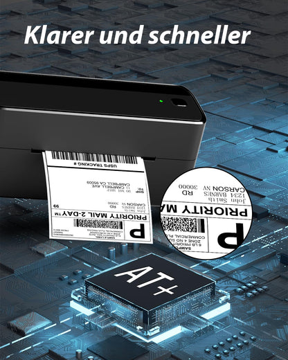 Phomemo Stampante per etichette Bluetooth, stampante termica DHL 4XL, stampante per etichette per Mac/PC, stampante per etichette di spedizione, stampante per codici a barre, Amazon, Ebay, Etsy &.