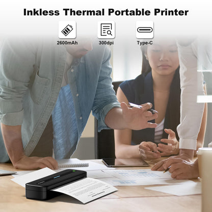 Phomemo Portable Printers Wireless for Travel,M832 Thermal Printer, Bluetooth Inkless Printer Support 8.5''x 11'' US Letter,Built in Paper Bin,Compatible with Phone and Laptop for Home,Office,School