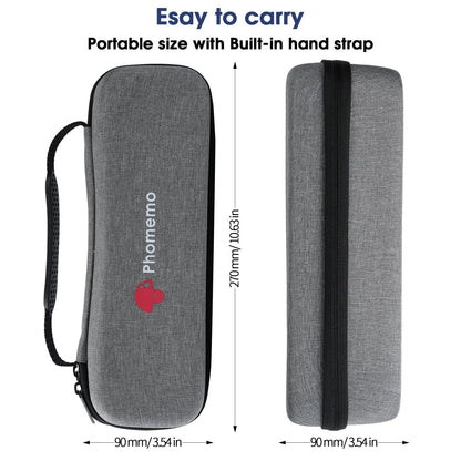 Phomemo Carrying Bag, Compatible with M832 Portable Printer, Storage Holder Paper & USB Cable, for Wireless Mobile Travel Printer(Box Only), Grey
