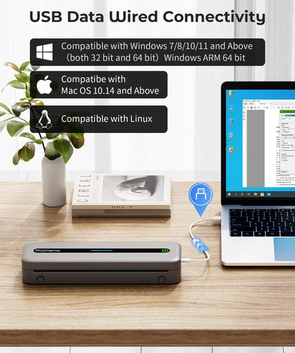 Phomemo Portable Printers Wireless for Travel,M832 Bluetooth Thermal Printer, Wireless 8.5'' x 11'' Letter Mobile Printer for Buisness Travel,Home,Office,School, Compatible with Phone,Laptop,with Case