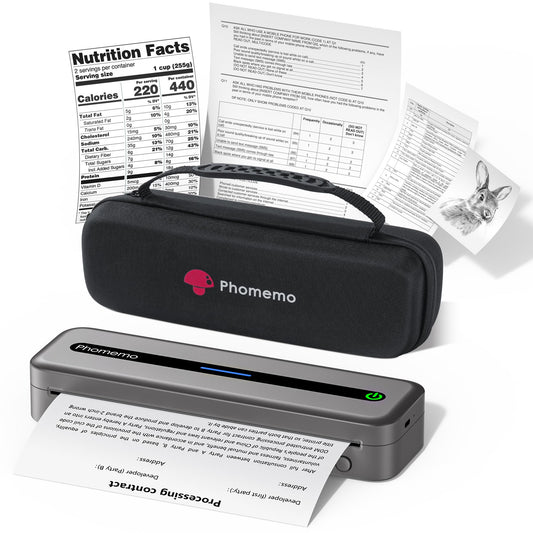 Phomemo Portable Printers Wireless for Travel,M832 Bluetooth Thermal Printer, Wireless 8.5'' x 11'' Letter Mobile Printer for Buisness Travel,Home,Office,School, Compatible with Phone,Laptop,with Case
