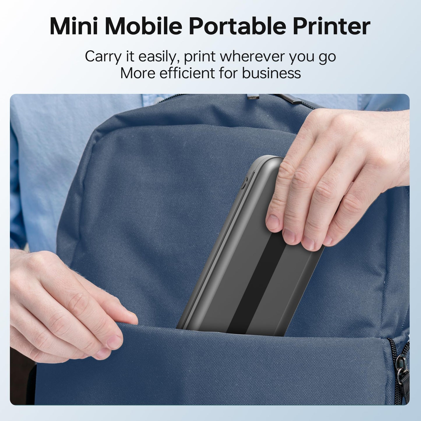 Phomemo Portable Printers Wireless for Travel, M832 Inkless Thermal Printer Support 8.5'' x 11'' US Letter & A4 Paper, Bluetooth Mobile Printer Compatible with iOS, Android Phone & Laptop, 300dpi