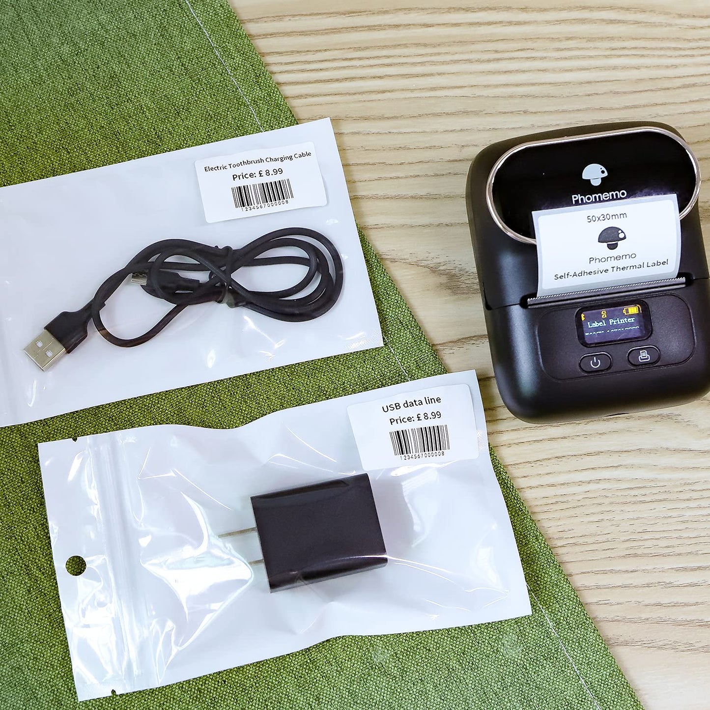 6'lı Paket Phomemo m110/m120 Yazıcı Etiketleri, 50x30 mm Kendinden Yapışkanlı Doğrudan Termal Etiketler Yazıcı Etiket Kağıdı Phomemo M110/M120/M220/M200 Etiket Makinesi için