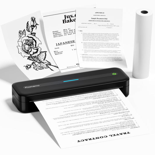 Phomemo Portable Printers Wireless for Travel,M832 Thermal Printer, Bluetooth Inkless Printer Support 8.5''x 11'' US Letter,Built in Paper Bin,Compatible with Phone and Laptop for Home,Office,School
